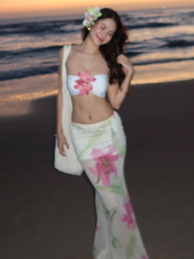 Romper Floral Print - Nibber-Conjunto de dos piezas para mujer,