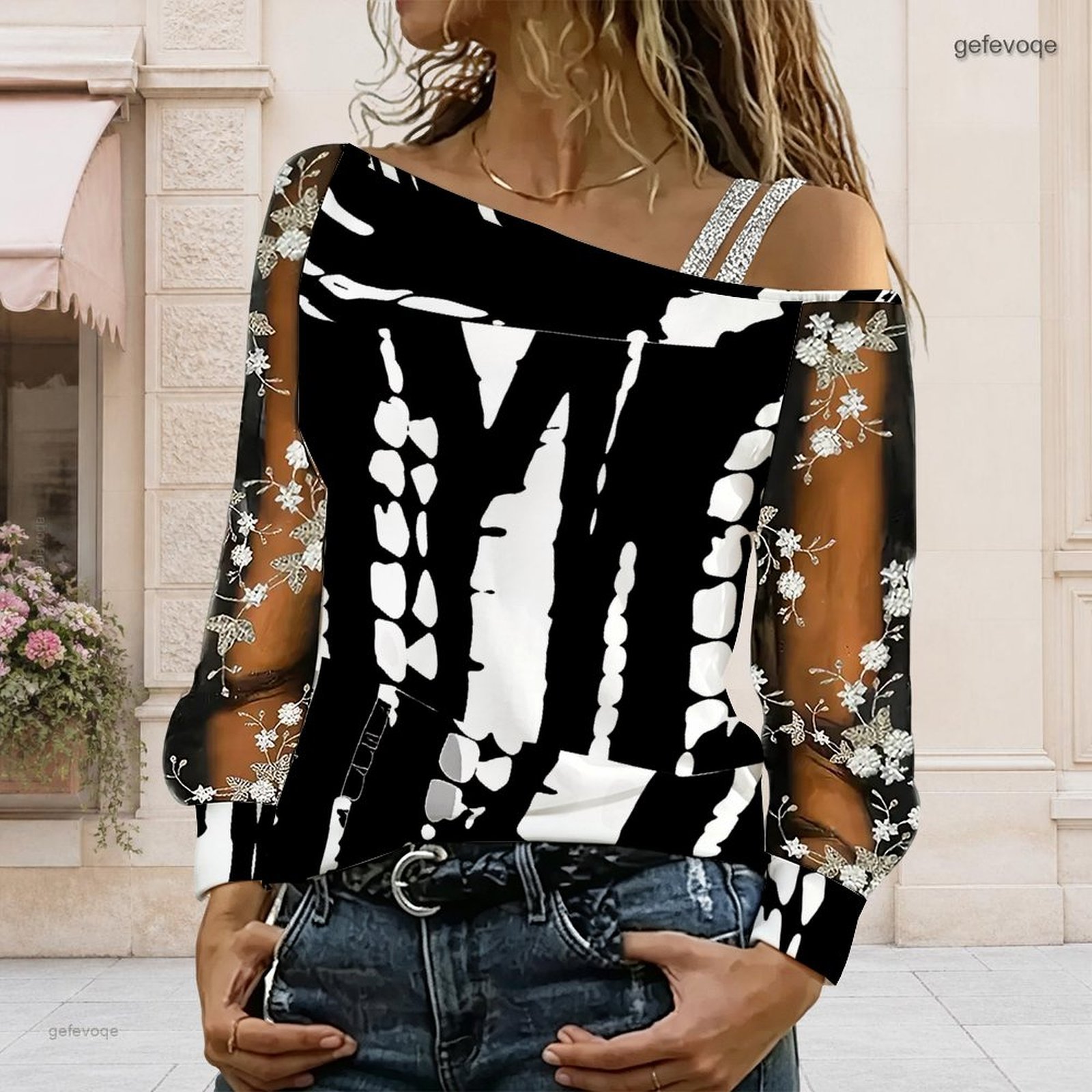 Blusa de Mujer con Hombros Des - Blouse Off Shoulder reseña y precio