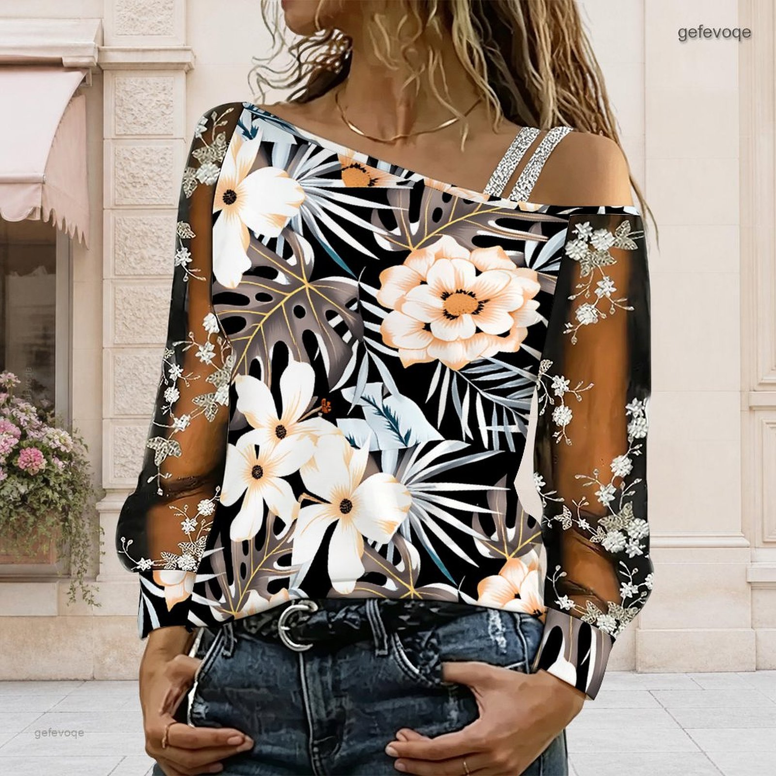 Blusa de Mujer con Hombros Des - Blouse Off Shoulder reseña y precio