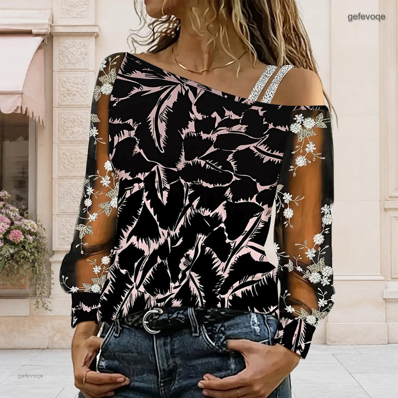 Blusa de Mujer con Hombros Des - Blouse Off Shoulder reseña y precio