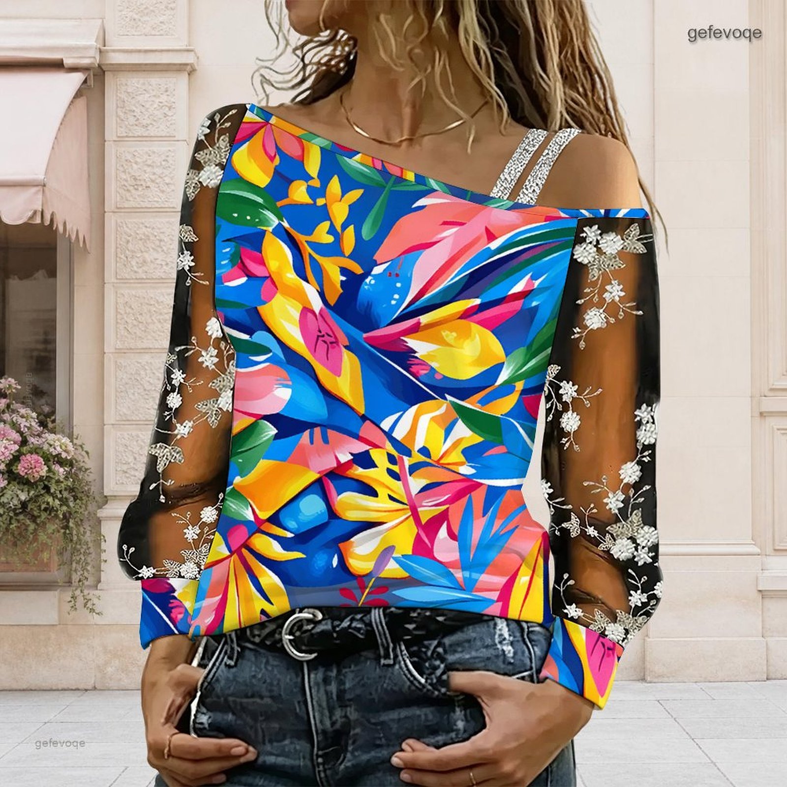 Blusa de Mujer con Hombros Des - Blouse Off Shoulder reseña y precio