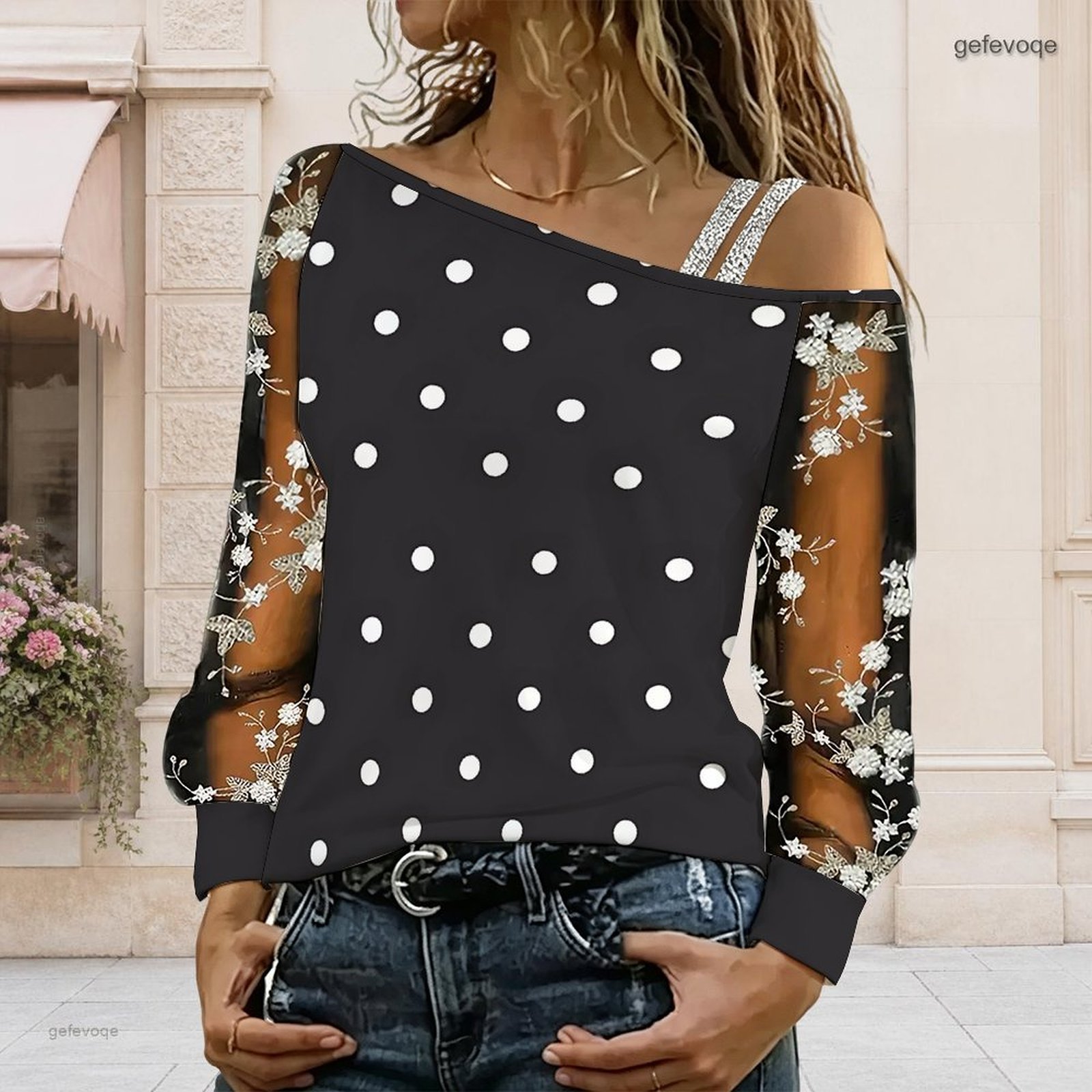 Blusa de Mujer con Hombros Des - Blouse Off Shoulder reseña y precio