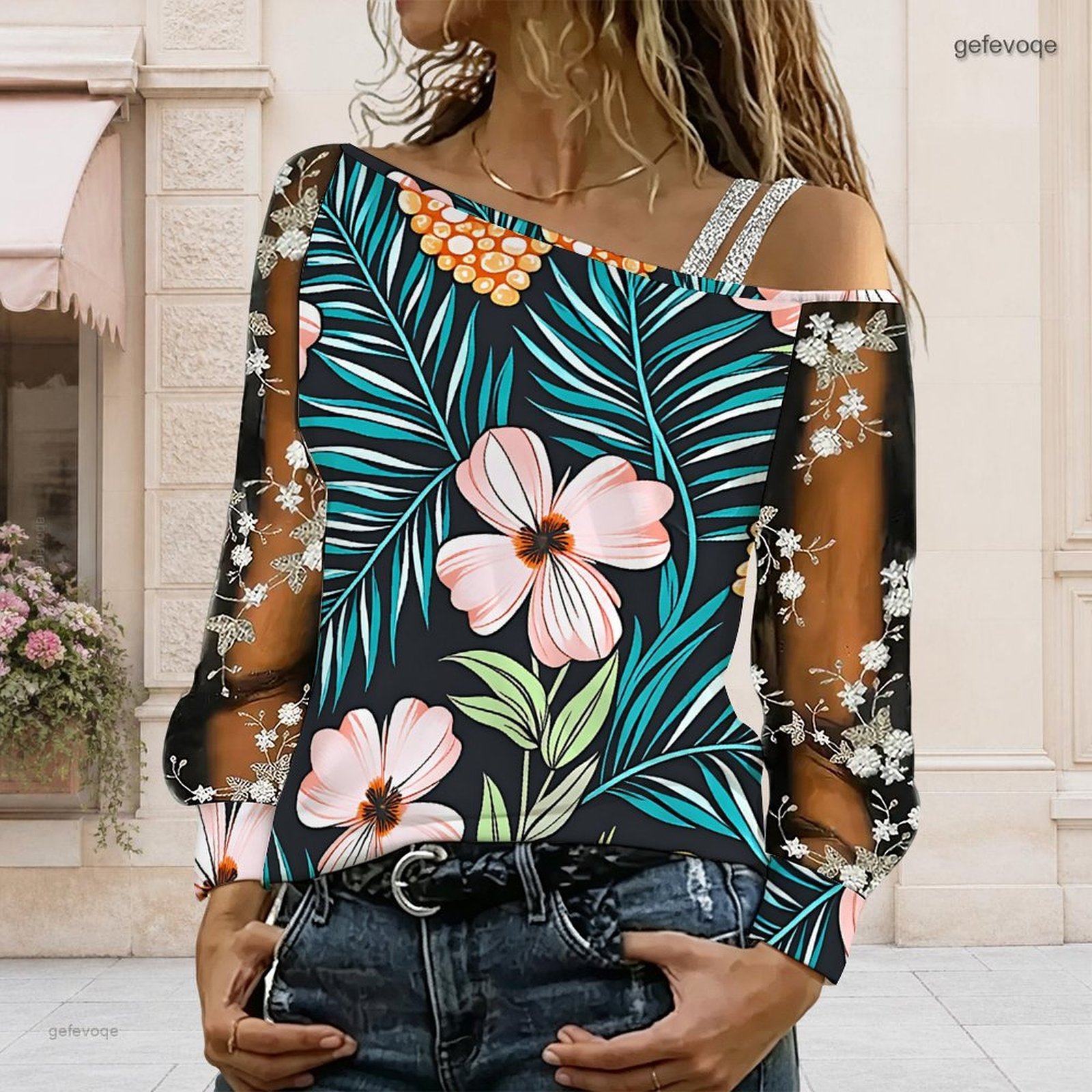Blusa de Mujer con Hombros Des - Blouse Off Shoulder reseña y precio
