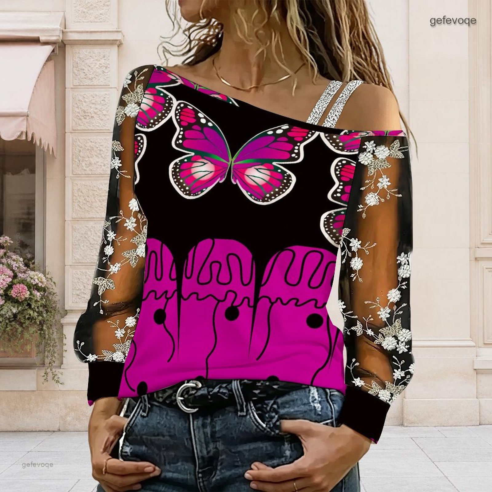 Blusa de Mujer con Hombros Des - Blouse Off Shoulder reseña y precio