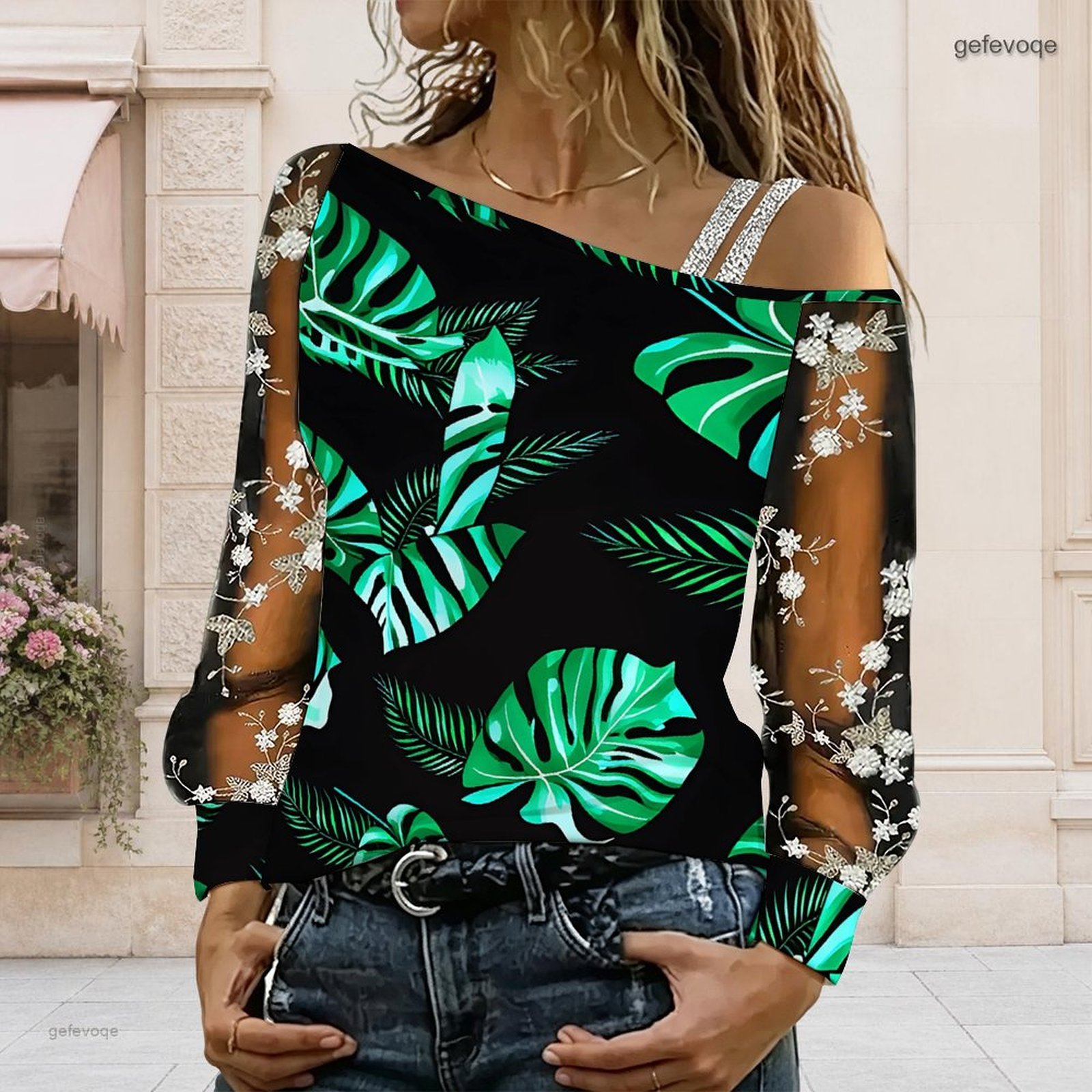Blusa de Mujer con Hombros Des - Blouse Off Shoulder reseña y precio
