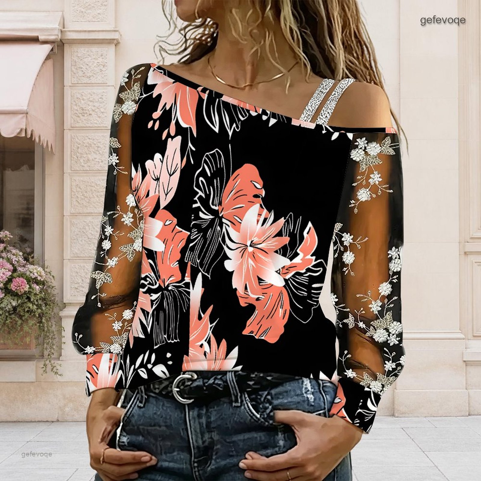 Blusa de Mujer con Hombros Des - Blouse Off Shoulder reseña y precio
