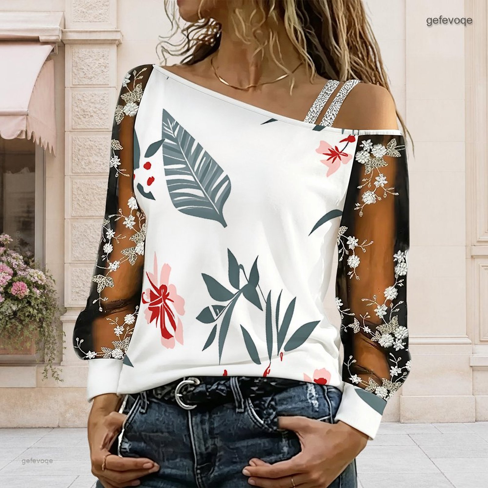 Blusa de Mujer con Hombros Des - Blouse Off Shoulder reseña y precio