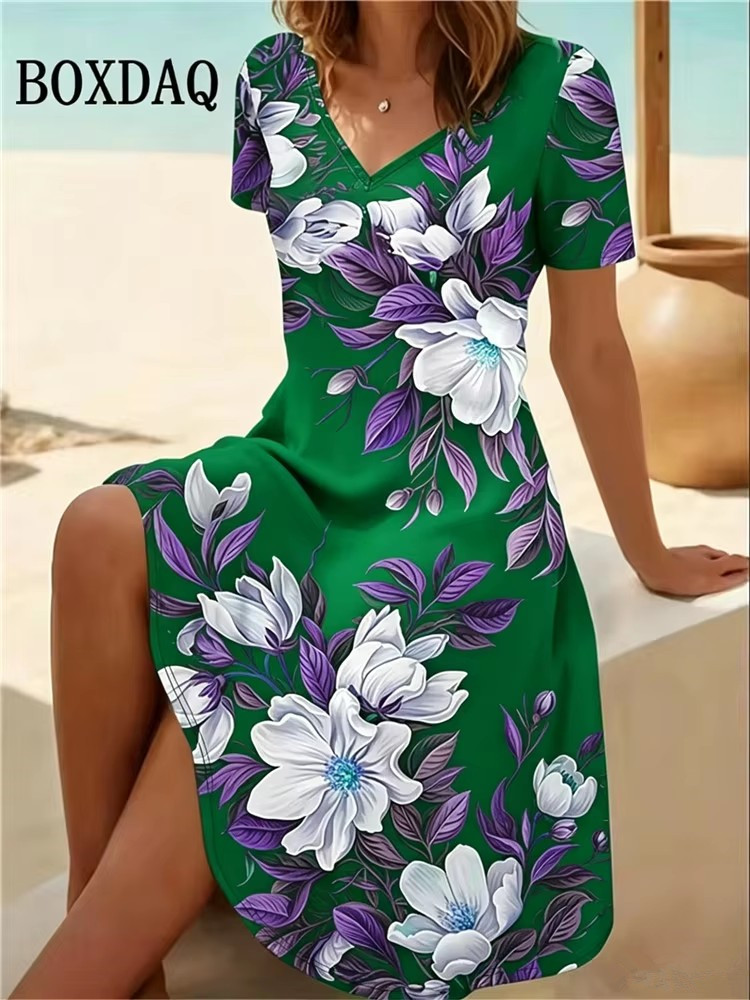 Vestidos de talla grande 6XL p - Romper Floral Print reseña y precio