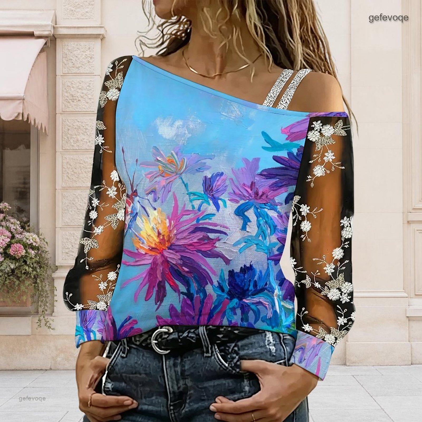 Blusa de Mujer con Hombros Des - Blouse Off Shoulder reseña y precio