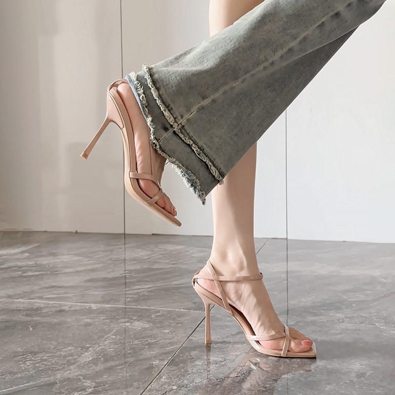 Sandalias de tacón de aguja pa - Sandal Strappy Heeled reseña y precio